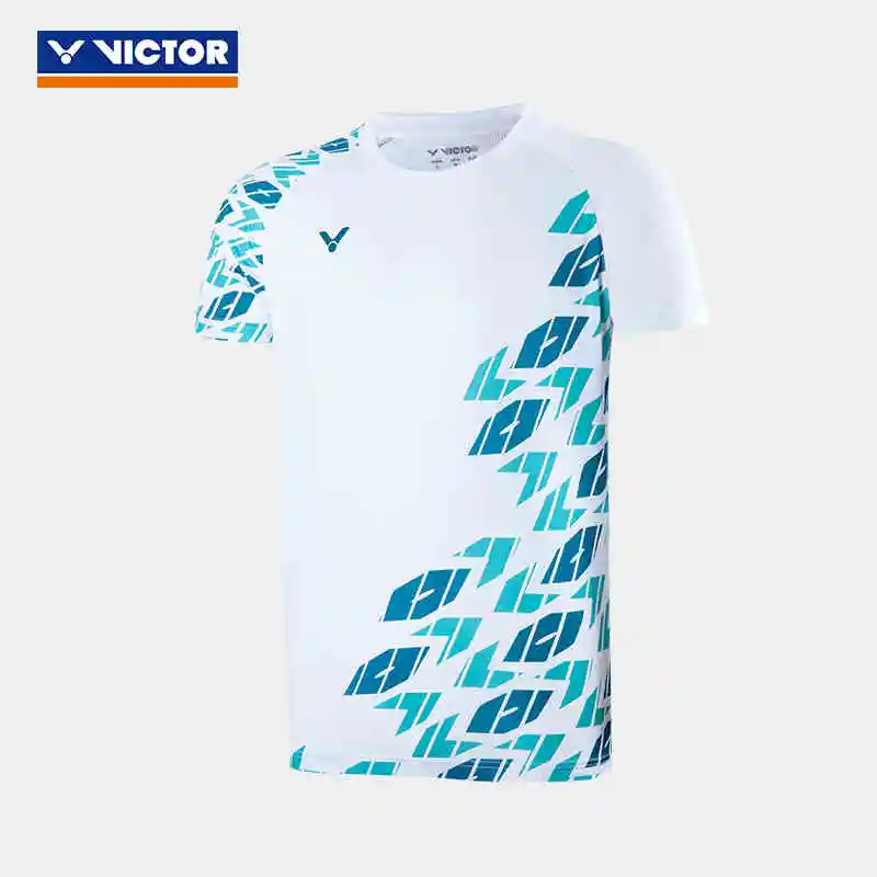 Victor Victory Badminton Tennis Clothing Sport Short-sleeved T-shirt Comfortable Breathable Sweat-absorbing Quick-drying Top