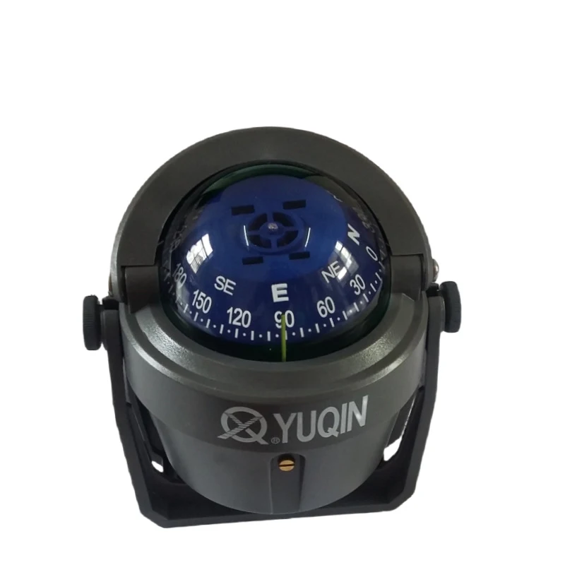 ISURE MARINE Boat Navigation YQ-50F Angler Compass, Explorer Compass, with Blue Dial, Black