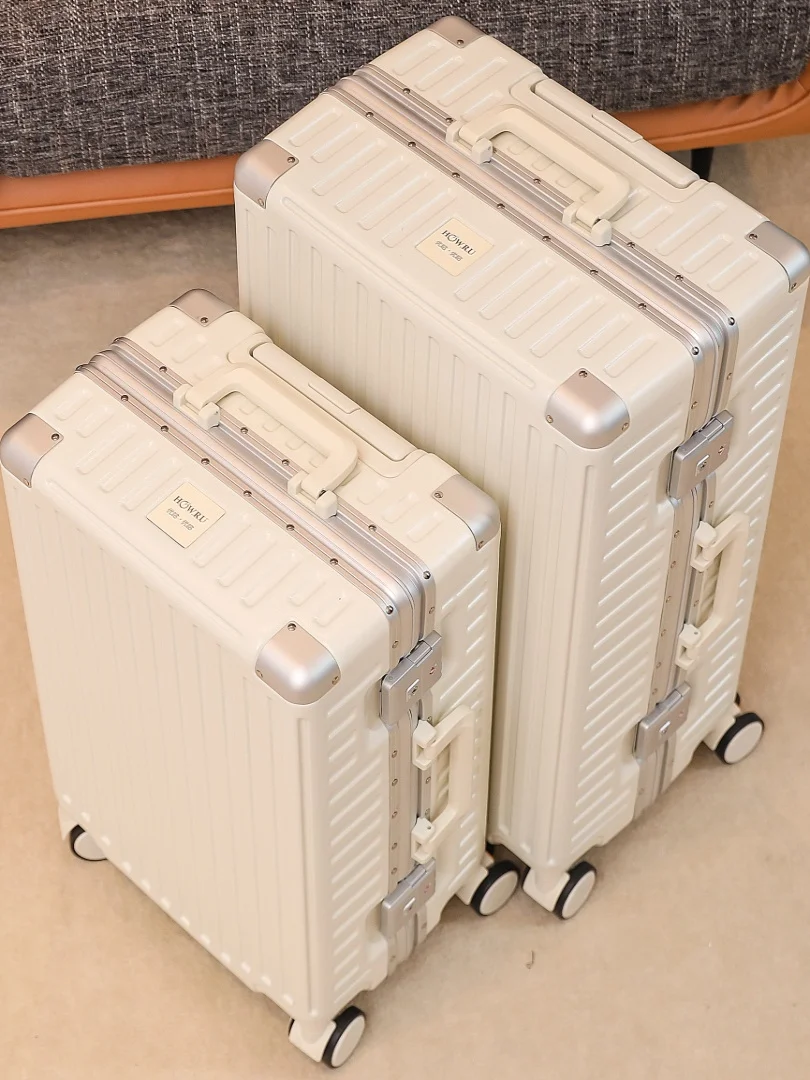 

Durable Aluminum Frame Lage Bag with Four-Way Rotating Wheels for Travel Women's Faionable Loable Suitcase 24 Inches