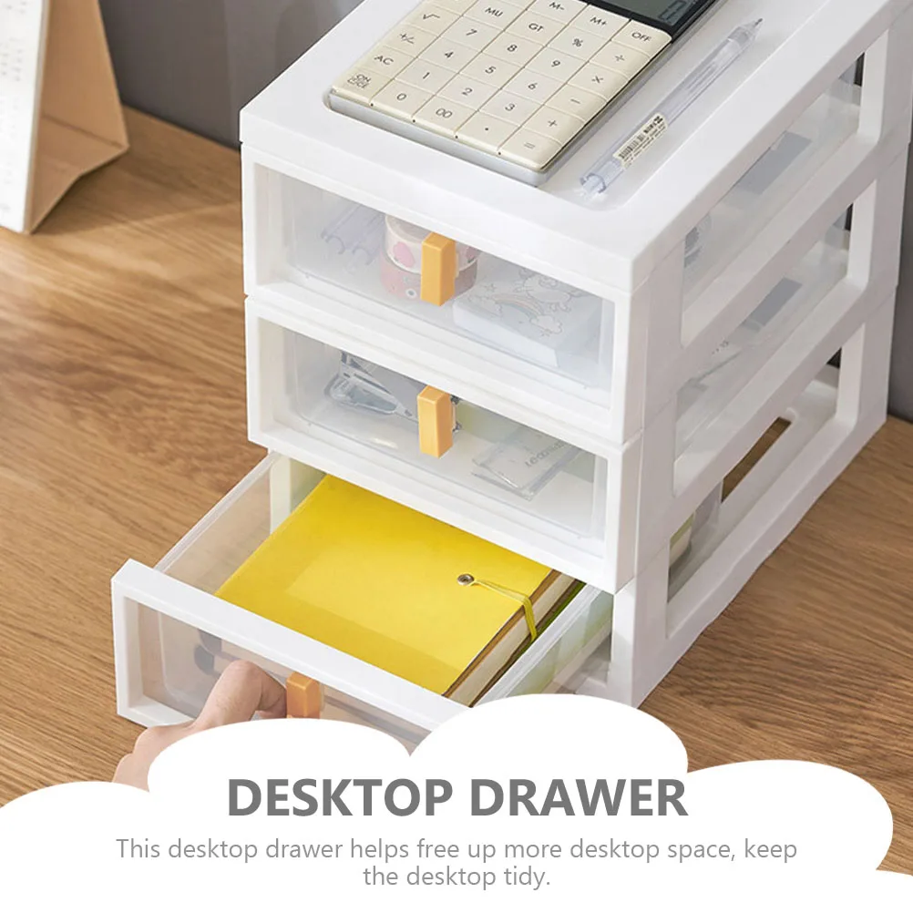 

Desktop Drawer Box 3-Layer Plastic Organizer For Stationery Pen Jewelry Storage Sundries Holder Desk Organizer Case