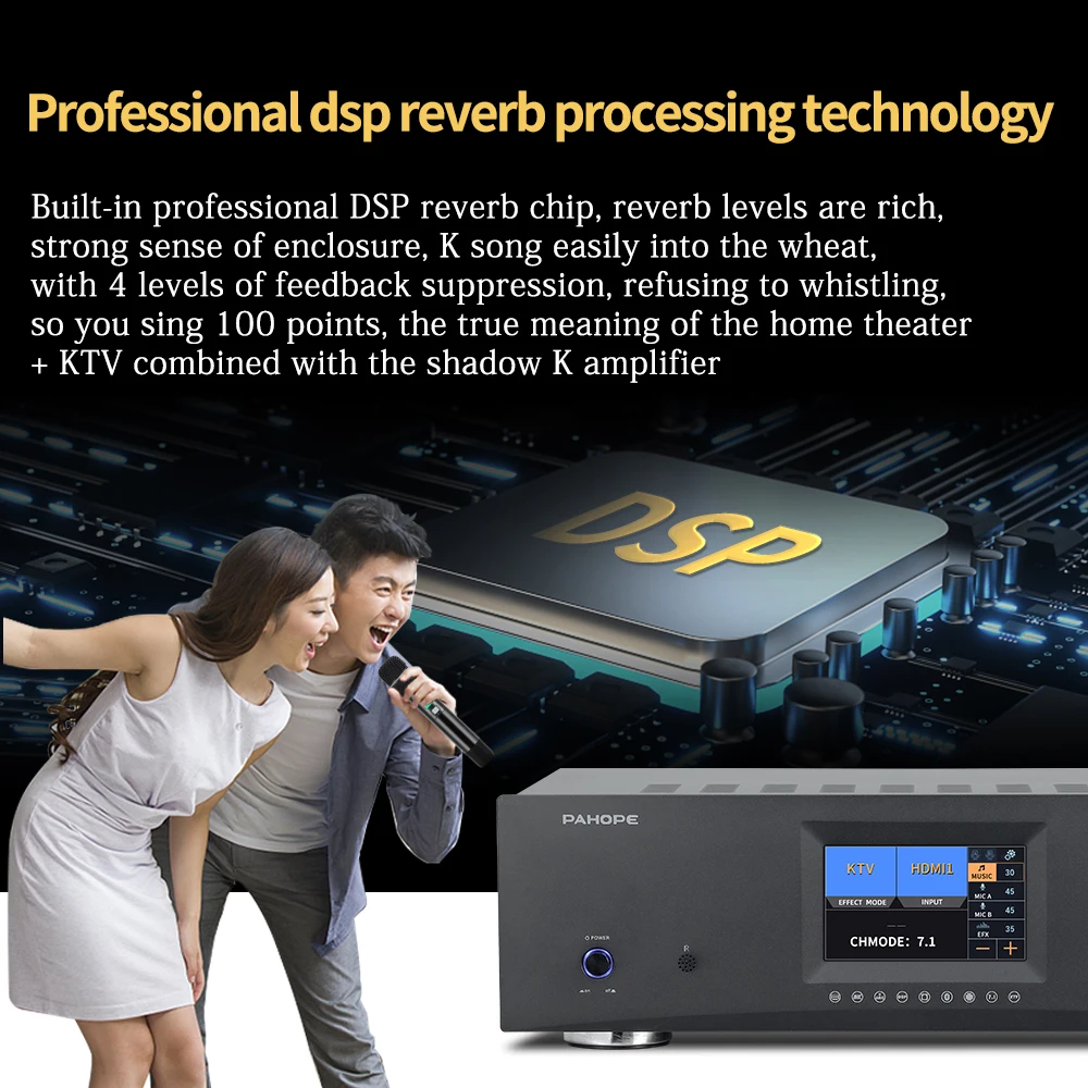 7.1 أنظمة المسرح المنزلي مكبر كهربائي ثلاثي الأبعاد/8K DTS رقمي HD KTV كاريوكي الصوت Av استقبال مكبر صوت #6