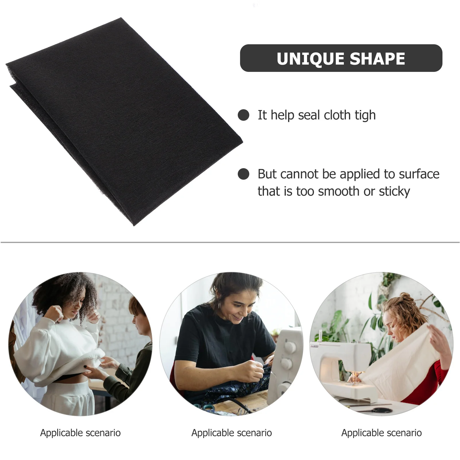 

Self-Adhesive Double-Sided Interlining Cloth Fabric No Sewing Iron-on Hemming for Garment Bags Quilting DIY Sewing Accessories
