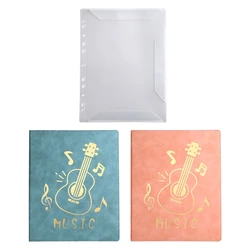 Carpeta de almacenamiento de documentos de archivo, tamaño A4, 40 bolsillos, carpeta de archivos de partituras de música, para y