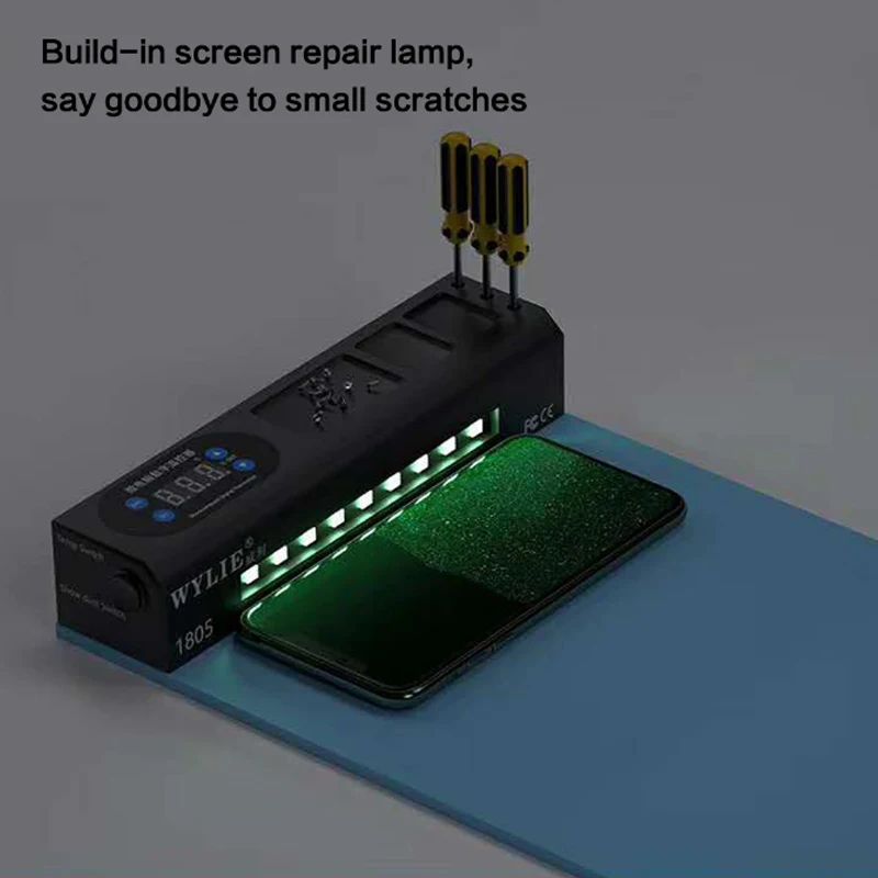 Imagem -04 - Wylie Lcd Separando Mat com Poeira Verificação Luz Placa Quente para o Telefone do Ipad e Samsung Repair Machine 220v 110v Wl1805