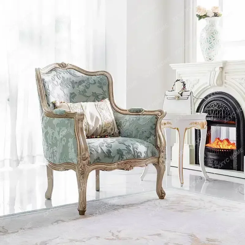 Beautiful  Luxury Back Support Pillow Chairs Living Room Ergonomic Vintage Aesthetic Chair Balcony Home Solid Wood Furnit