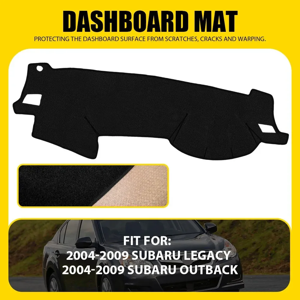 LHD Car Dashboard Mat for Subaru Outback Legacy 2003 2004 2005 2006 2007 2008 2009 Dash Mat Dashmat Sunshade Protective Carpet view 4