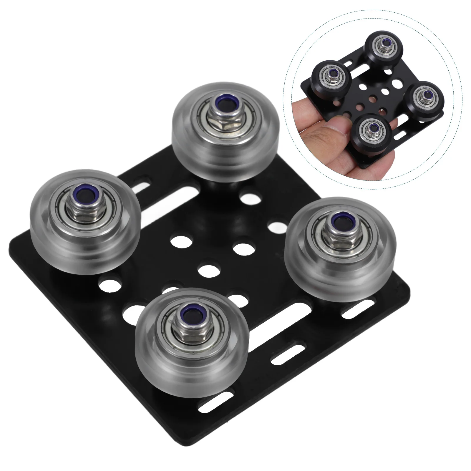 Accesorios de perfil de polea Piezas de impresora 3d europea Placa de soporte de hierro con rueda
