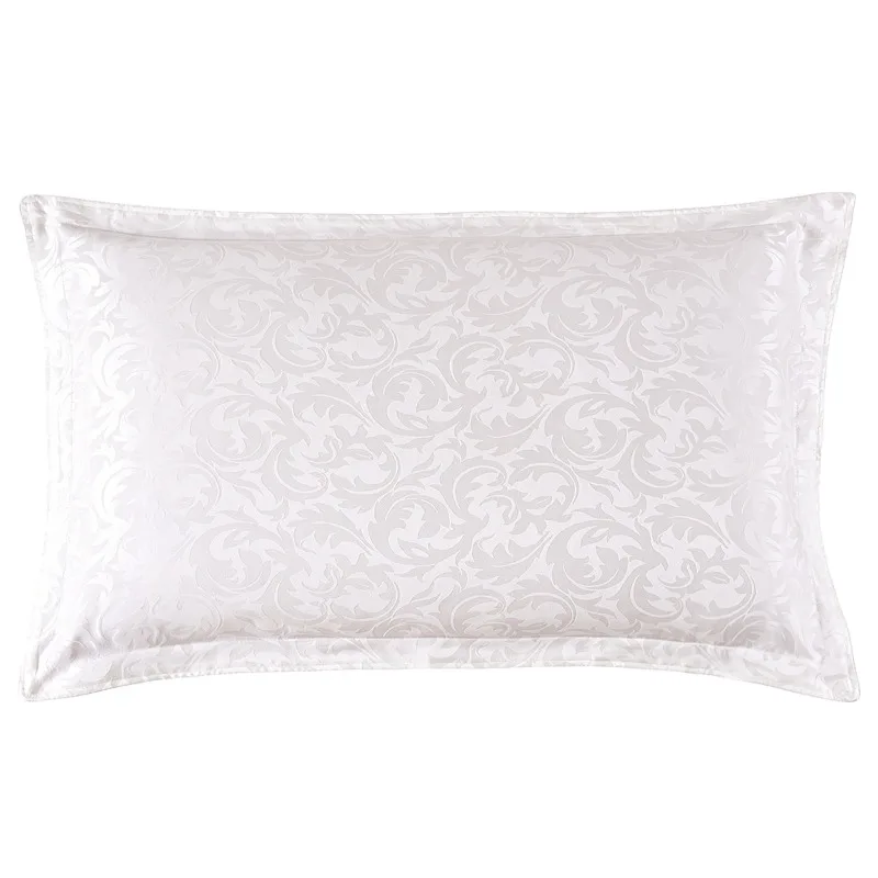 New Front Genuine Silk Back Imitation Silk Simple Jacquard Pillowcase Hair & Skin Health Silk Pillow Case for Home & Hotel Sleep