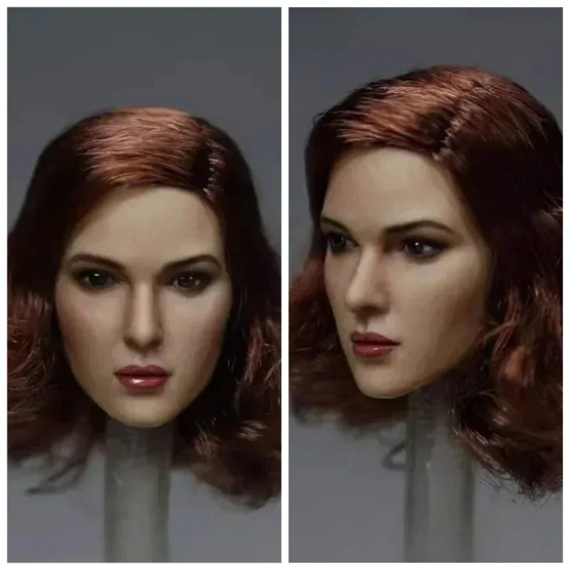 

KT011 1/6 Scale Europe America Girl Head Sculpt Curly Brown Hair Head Carving Model for 12'' Soldier Figure PH TBL JIAOU Body