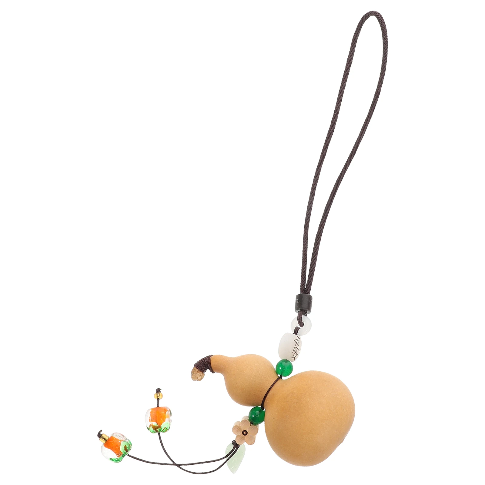 

1Pcs Creative Gourd Car Hanging Decoration Natural Good Luck Amulet Rearview Mirror Charm Feng Shui Pendant