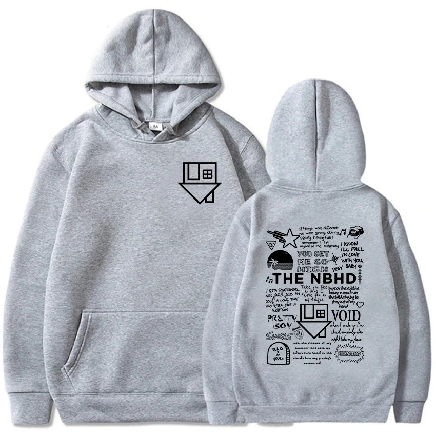 Streetwear Unisex Hip Hop Graphic Hoodies The Neighborhood NBHD Band Printing Sweatshirts Male Sudaderas Long Sleeve Winter Tops