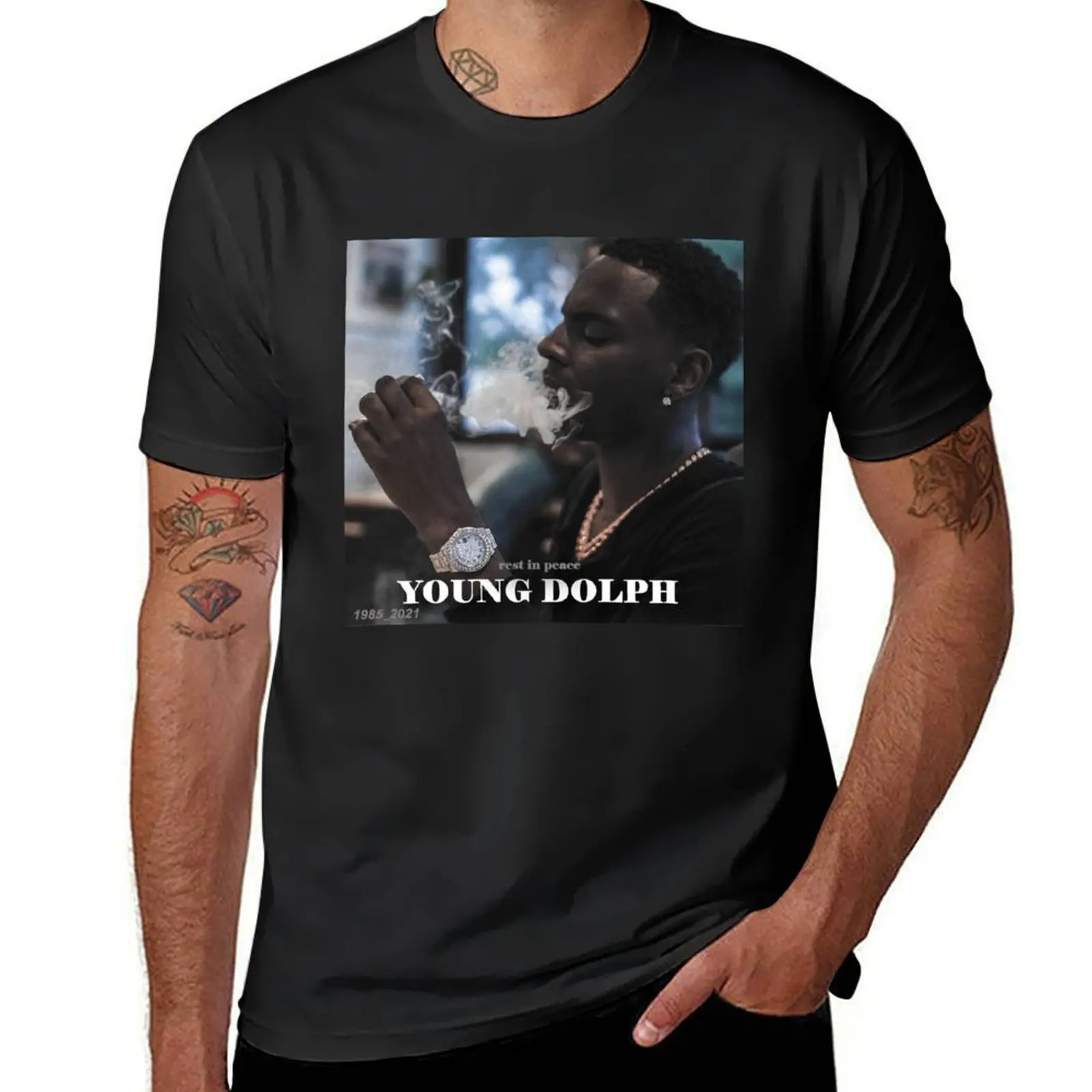 Young Dolph T-Shirt customs design your own sports fans workout shirts for men