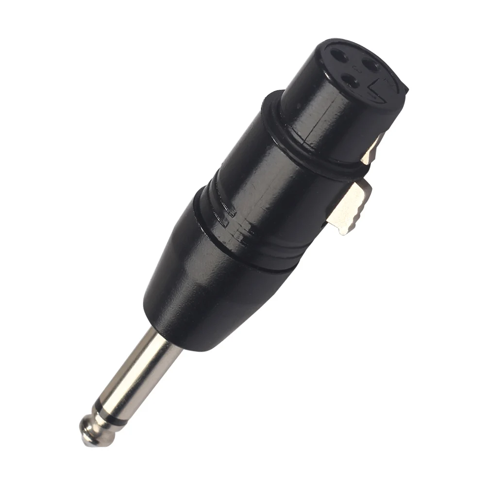 

Gold Plated 3 Pin XLR Mic Female to 6.35mm Male Mono Jack Audio Plug Adapter