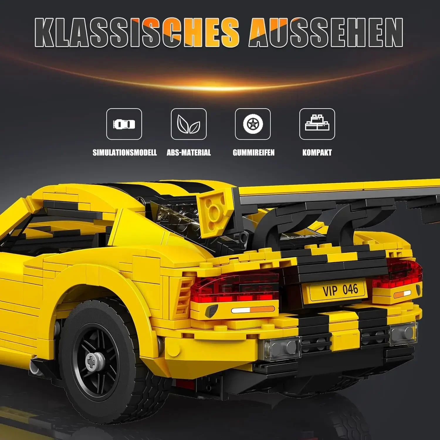 قالب الملك 10046 الإبداعية MOC-120125 فايبر السوبر اللبنات 1236 قطعة الفنية Hypercar ألعاب مثالية للأولاد هدية عيد ميلاد #4