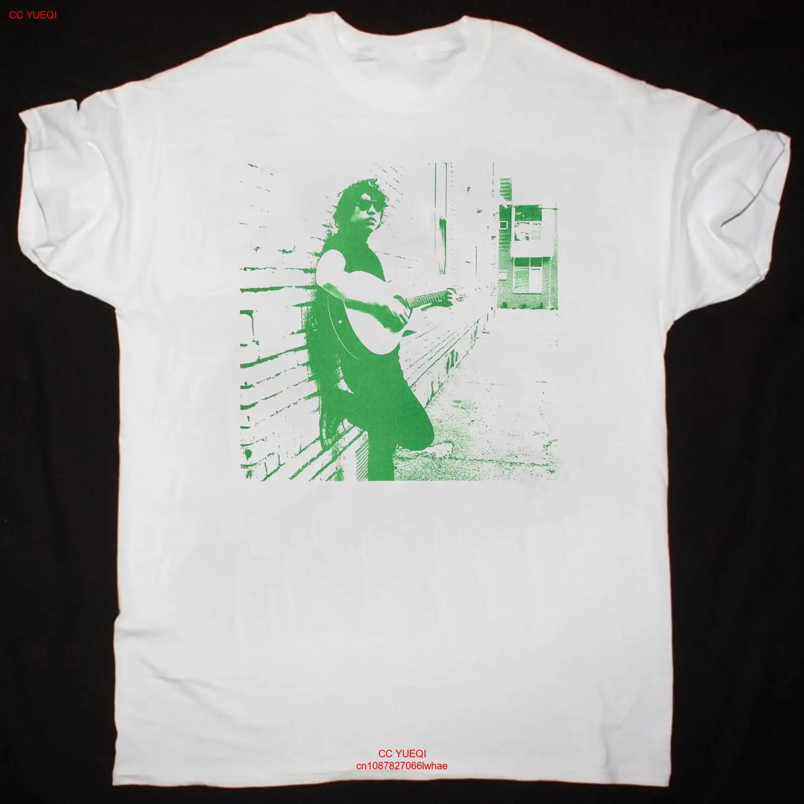 Белая хлопковая Футболка Jay Reatard с гитарой, все размеры