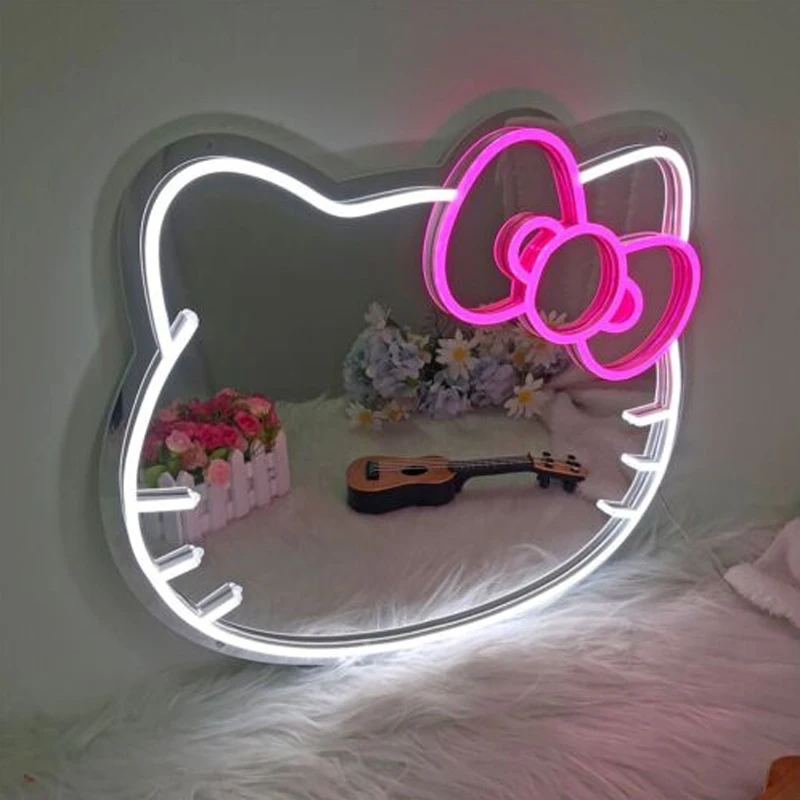 

2023 Popular Custom Mirror Neon Signs 3D Effect Mirror Neon Light 110-240V Led Bar Shop Party Decor Business Advertising As Gift