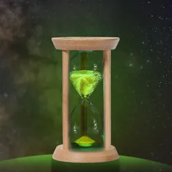 Creative Bamboo Fluorescent Or No Hourglass Timer Office Home Bedroom Decoration 1-30 Minute Ambient Luminous Hourglass