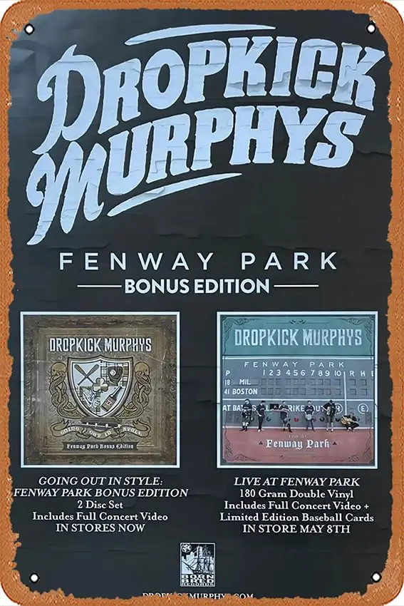 Vintage Metal Tin Sign Retro Metal Sign Fenway Park Bonus Edition Poster Home Bar Pub Garage Decor Gifts Home Wall Art Decoratio