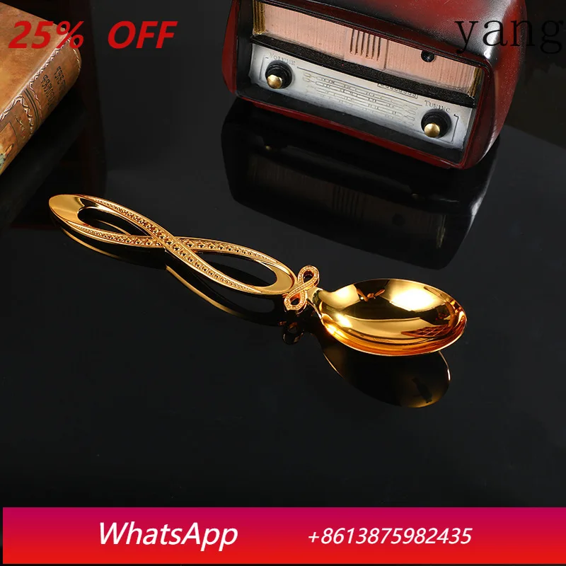 

CX high-end hollow gold spoon retro light luxury western restaurant tableware
