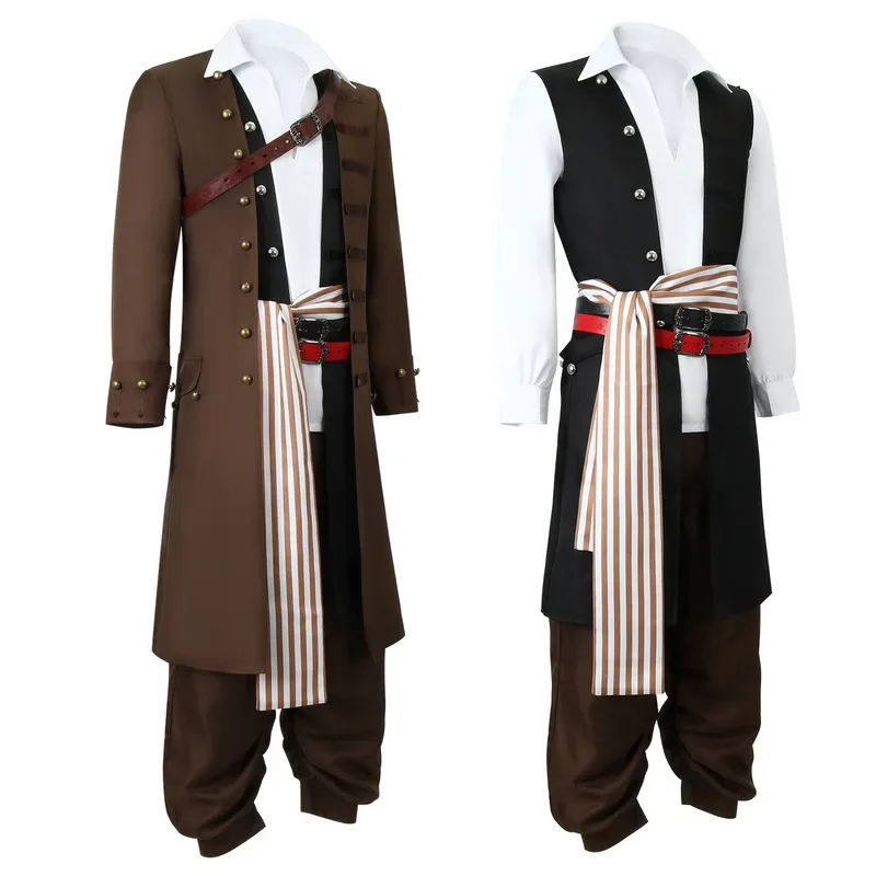 Anime Cosplay Halloween Cosplay Caribbean Pirate Costume Captain Jack Cosplay Pirate Costume Performance