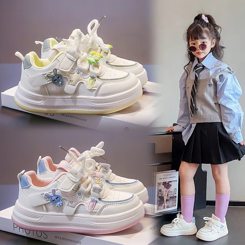 

Disney Girls' 2025 Autumn Sneakers | Cartoon Print Casual Shoes for Students, Stylish & Cute Board Shoes for Big Kids