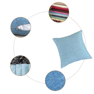 Gemütliche Leinenkissenbezüge, Quadratkissenbezug, Haus, Zimmer, Haus, Büro, Feste Farbe, 30x50, 40x45, 40x60, 50x50, 55x55, 60x60 10 Hauptverkaufskissen 60x60 - №2