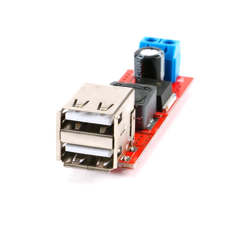 

USB 3A бак-регулятор, двойной выход, 5 В, модуль переключатель автомобильного зарядного устройства 5V DC-DC модуль питания
