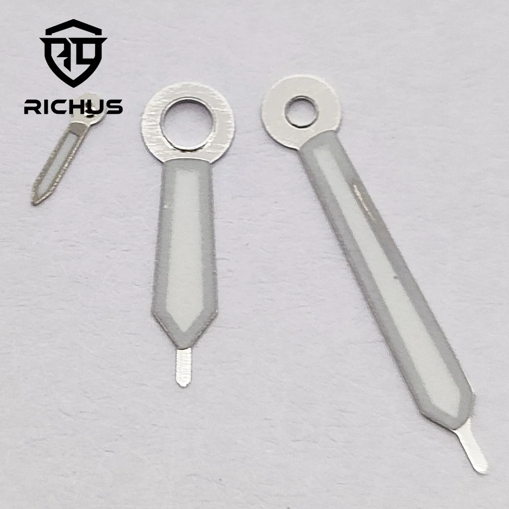RICHUS Uhrzeiger, Silber, Gold, Uhrzeiger, grün leuchtend, passend für ETA 6497 6498 ST3600 Uhrwerk, Uhrenzubehör