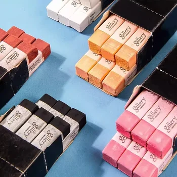 MUNGYO 6 ชิ้น/เซ็ต Soft Pastels/Sticks/ดินสอสีปลอดสารพิษ Smearing/ทับซ้อนกันสีวาด Sketch Graffiti Art อุปกรณ์โรงเรียน