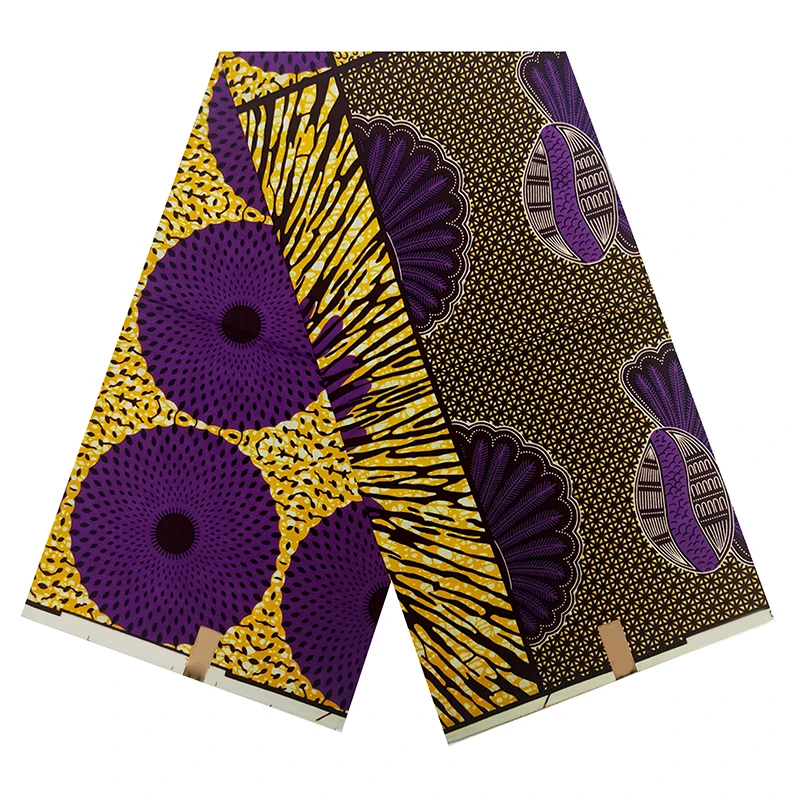 2024 New Design African Batik Printed Fabric 100% Cotton Top Quality Hollandais Dutch Wax Cloth 6Yards For Party Dress Loincloth