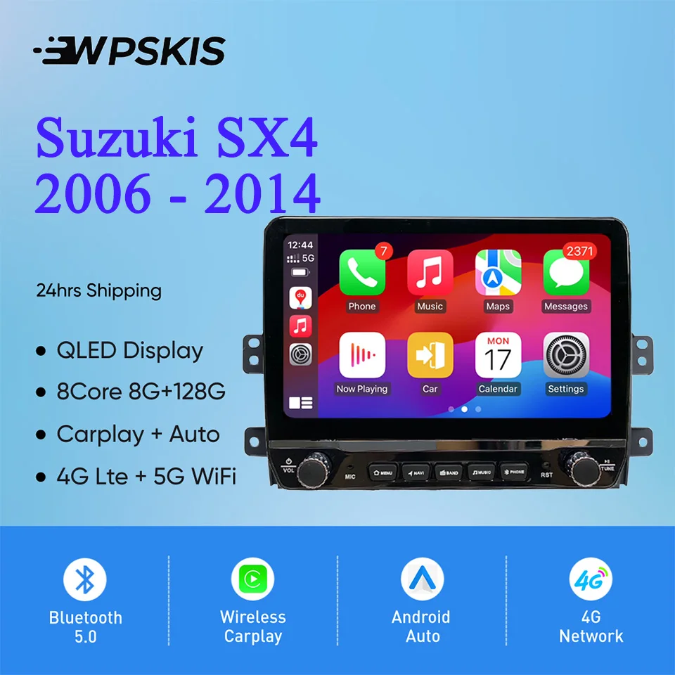 Android14 8G رام راديو السيارة ستيريو الصوت والفيديو HU لسوزوكي SX4 2006 - 2014 Aut DVD GPS نافي الشريط رئيس وحدة DVD كاسيت Carplay #1