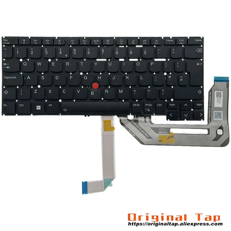 UK English Backlit Keyboard for Lenovo Thinkpad X13 Yoga Gen 4 5N20W68240 5N20W68276 5N20W68312