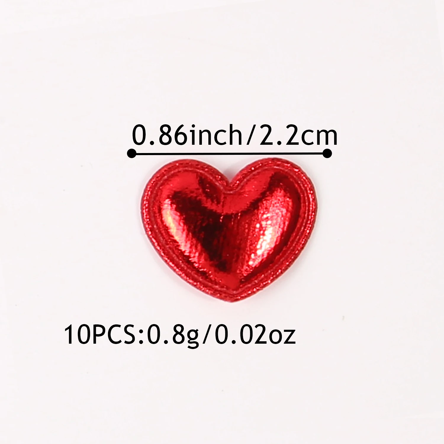 100pcs Glitter Sequins Heart Leather Love Decor Accessories For DIY Clips Clothing Bag Brooch Gift  Bag Box Valentine’s Day