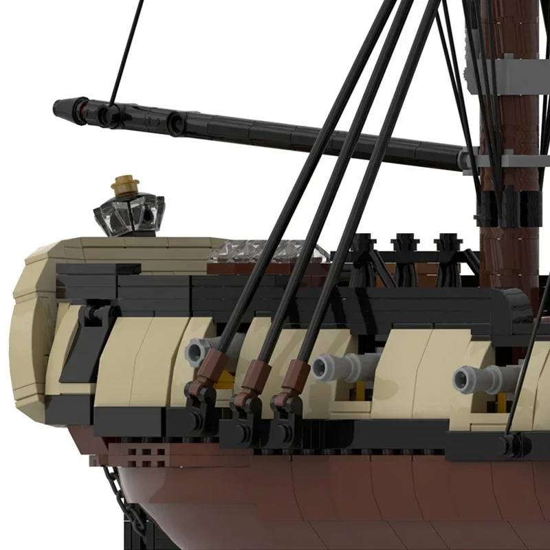 Moc tijolos de construção hms meteor modelo barco tecnologia blocos modulares presentes brinquedos para conjuntos diy montagem