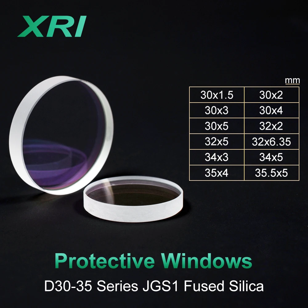 Fiber Laser Protection Window Lens Protective Windows Dia30/32/34/35 for WSX Precitec Raytools Bodor Laser Heads Optical Lens