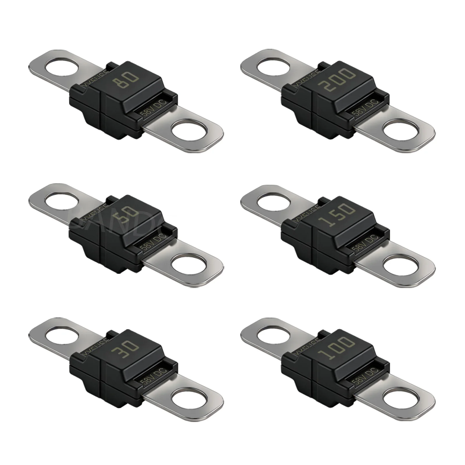 

Fork-bolt Fuse 30A 40A 50A 60A 70A 80A 100A 125A 150A 175A 200A ANS Fuse Compatible M6 Stud For ATV Pickup Boat Yacht Retrofit