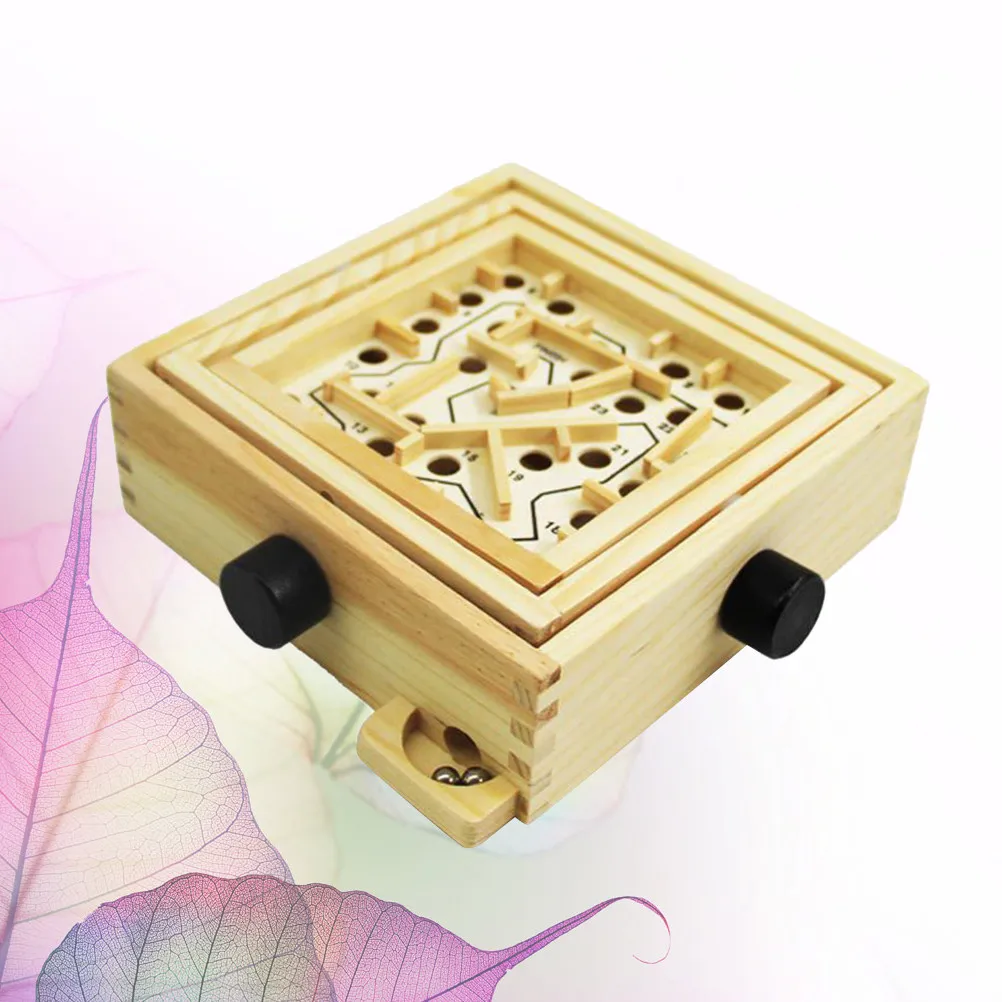 

1Pcs Maze Wooden Intellectual Puzzle Brain Game for Children Balance Patience Development Ball Labyrinth Challenge