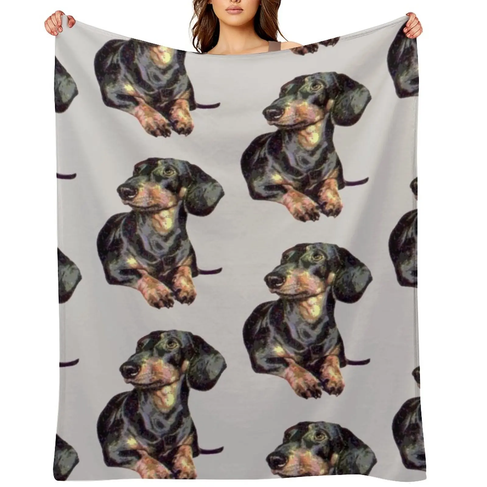 

ONLY DACHSHUND. Throw Blanket Blankets For Sofas halloween Cute Plaid Hairys Blankets