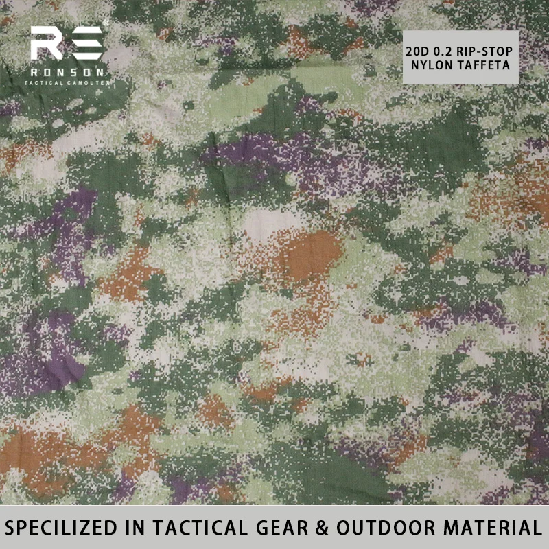 

20D 380T Nylon Taffeta Ripstop Spandex light Fabric China PLA STARRY SKY WOODLAND Camouflage Breathable Woven WR NIR Anti-UV