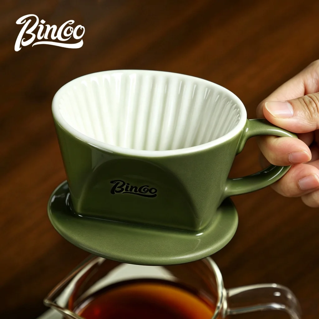 BINCOO Hand Brewed Coffee Set Ceramic Filter Cup Sharing Pot 350ML 500ML Home Barista Coffee Utensils Kit