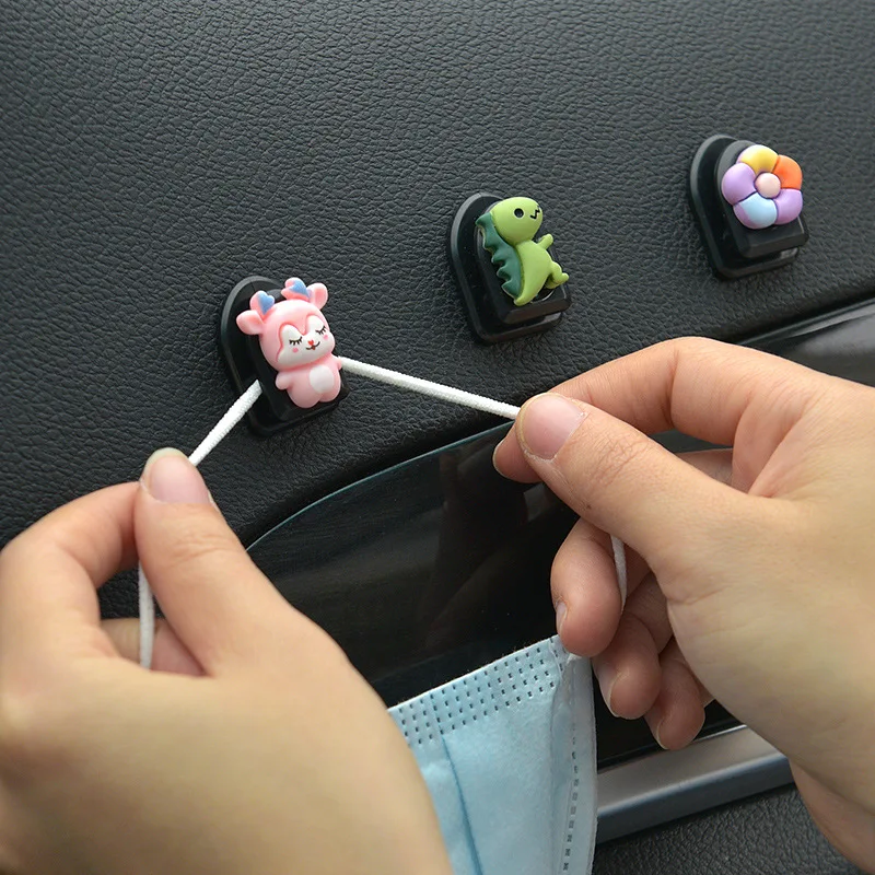 

Car Hook Creative Cute Multi Functional Mini Hook for Sunglasses Holder Small Hood Paste Interior Accessories New Car Gift