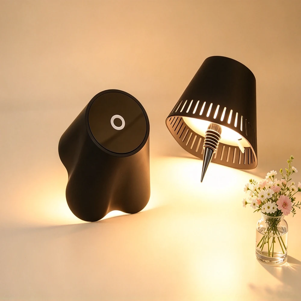 luminaria-de-bar-para-garrafas-de-vinho-com-led-de-qualidade-comercial-recarregavel-por-usb-sem-fio-com-controle-de-intensidade-por-toque-luminaria-de-mesa-a-prova-d'agua-e-anti-derramamento-para-criar-um-ambiente-acolhedor