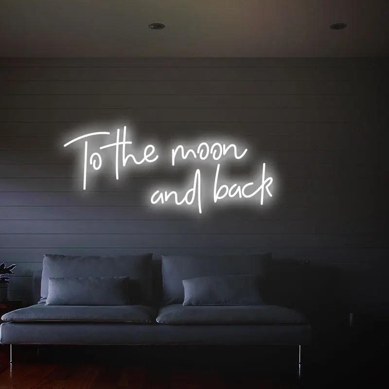 

To the moon and back neon sign |custom neon signs | neon sign bedroom |Neon Lights|Neon Wedding Sign