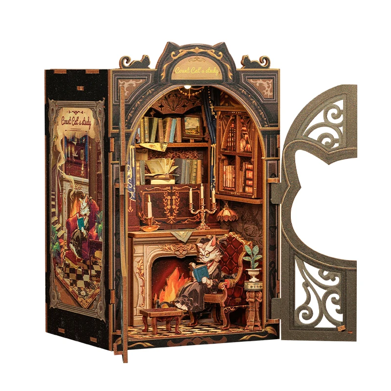 

CuteBee Wholesale Diy Miniature House SD03 3d Wooden Puzzle Diy Book Nook Kit Craft Kits for Adults