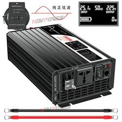 Pure Sine Wave Inverter 12V 220V 24V 110V 36V 48V 72V 84V 96V 500W DC To AC Portable Power Voltage Converter Car Solar Inverter