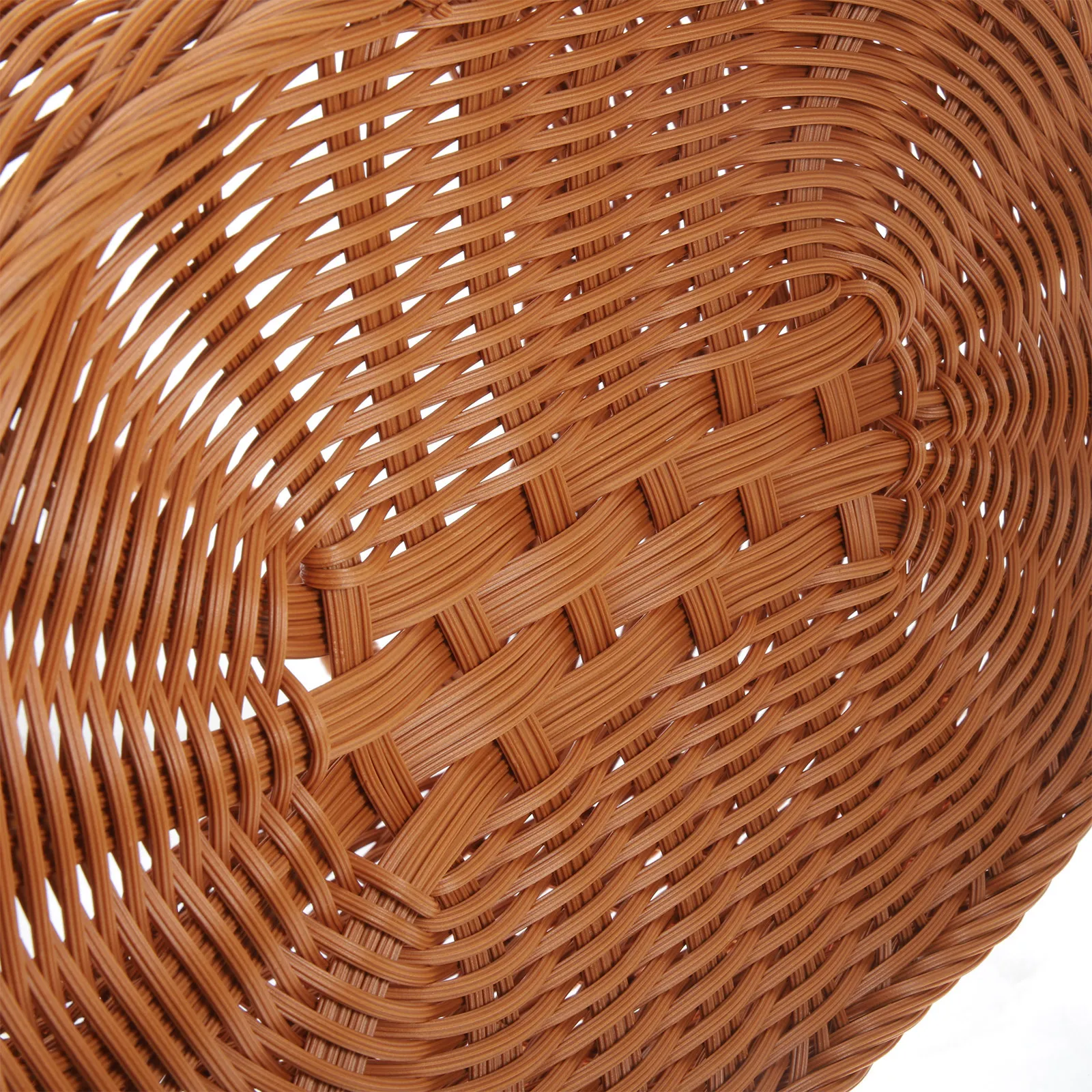 

Корзина для хранения из искусственного ротанга в деревенском стиле с художественным дизайном для пикника, фруктов, овощей, цветов, десертов, закусок и мелочей