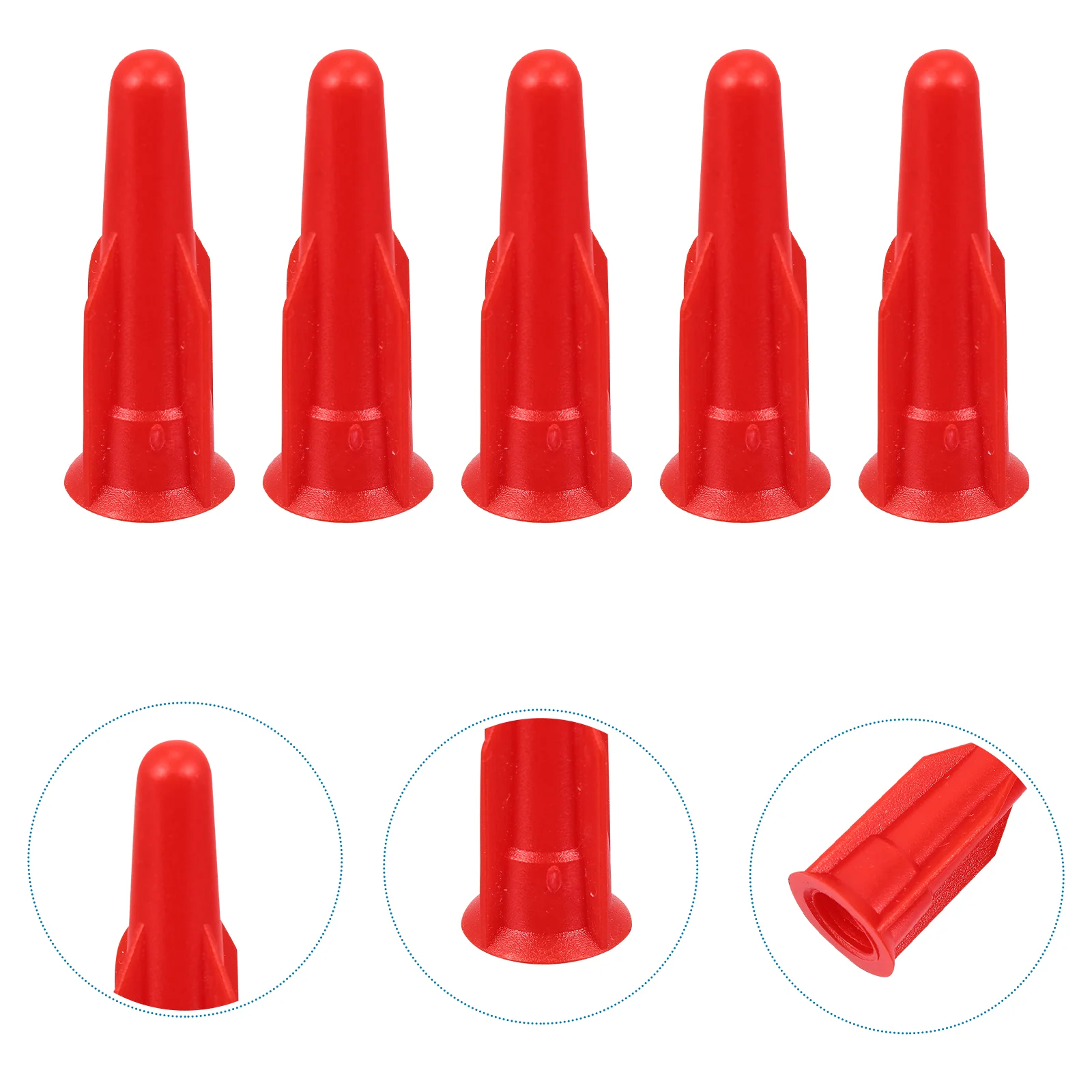 20 Pcs Protective Case Sealant Nozzle Glue Nozzles Cap Squeeze Bottle Caulk Caps Plastic White Shelf Life