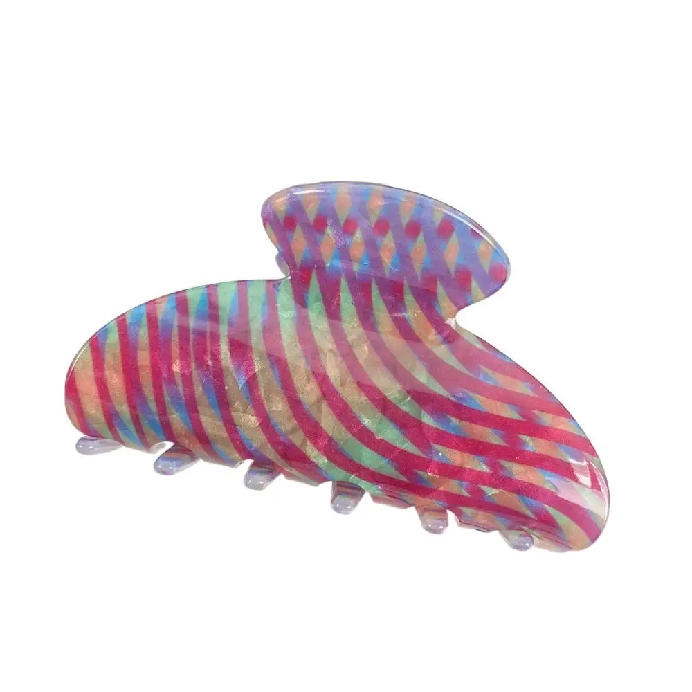 

Simple Colorful Flower Hair Claw Korean Style Acrylic Hair Claw Clip Ponytail Holder Headwear Acrylic Shark Clip Party