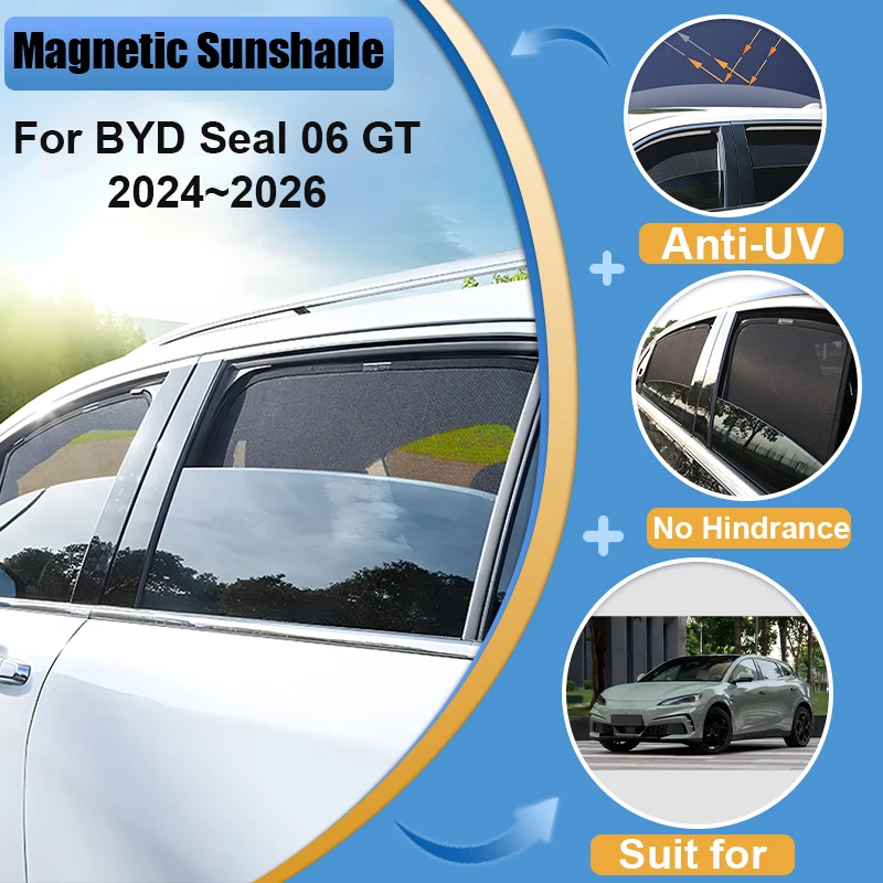 For BYD Seal 06 GT Accessories 2024 2025 2026 Windshield Frame Blind Window Sun Visor Shade Anti-UV Sunproof Car Protection Part