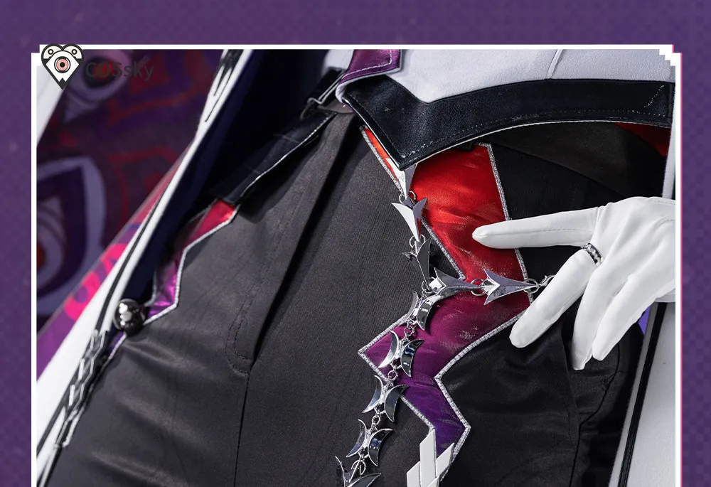 

Honkai Star Rail Ashveil Cosplay Costume Wig Uniform Hat Outfit Metal Accessory Ashen Detective Agency Halloween Party Women Men